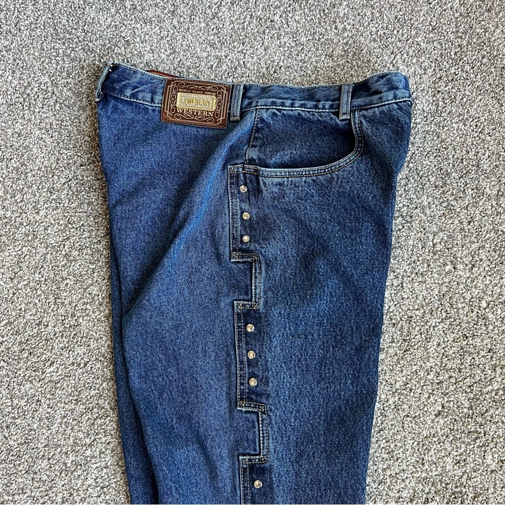 Lawman‎ Vintage High Waist Rodeo Western Embellished Jeans, Size 15 - Picture 11 of 12